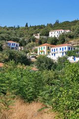 Amazing View of Village of Frikes, Ithaca,  Ionian island, Greece