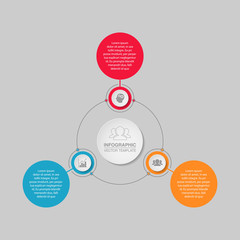 Vector infographic template for diagram, graph, presentation, chart, business concept with 3 options