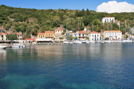Amazing View of Village of Frikes, Ithaca,  Ionian island, Greece