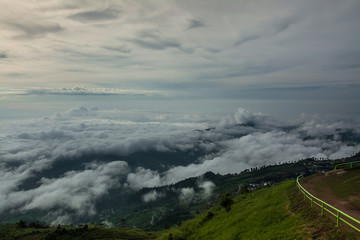 Morning Mist with Mountain ,sea of mis © meen_na