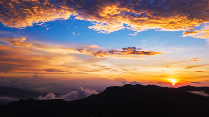 sky  with Cloud in Twilight time