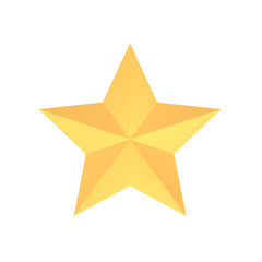 Golden star elegant or luxury , Merry christmas and happy new year star gold decorative elegant,polygona polyhedron symbol,isolated on white background 3d rendering.