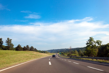 Fototapeta premium Highway road in Serbia, Europe