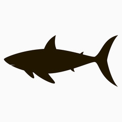 Shark icon. Logo template. Vector illustration.
