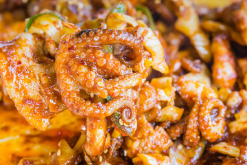 Stir-fried spicy octopus