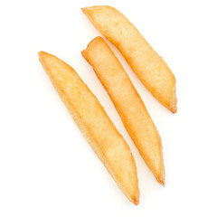 French Fried Potatoes isolated on white background
