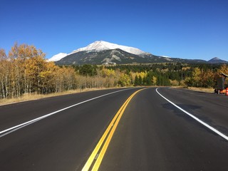 Road in Colorado at autumn