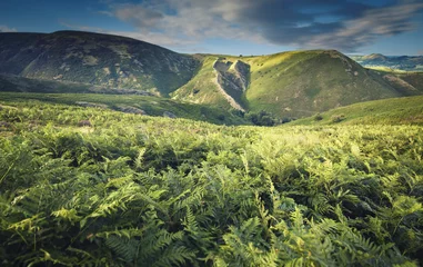 Gordijnen Scenic Green Hills of British Countryside © Eddie Cloud