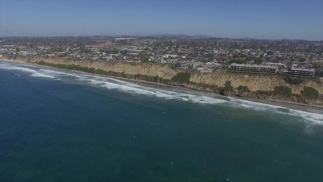 Aerial Encinitas California Coastline