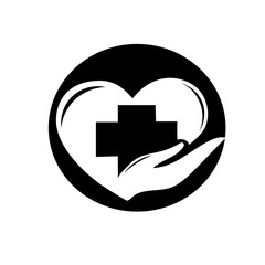 circle Hand care heart cross medic