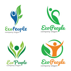 Nature People Logo Template Design Vector, Emblem, Design Concept, Creative Symbol, Icon