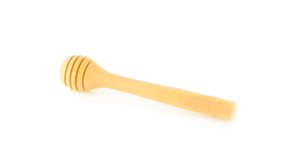 Honey Wood spoon on white background