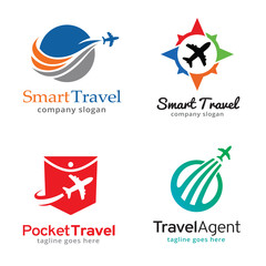 Travel Logo Template Design Vector, Emblem, Design Concept, Creative Symbol, Icon
