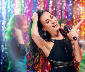 Party time in karaoke withg song