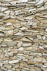 New colorful stone wall closeup
