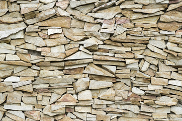 New colorful stone wall closeup