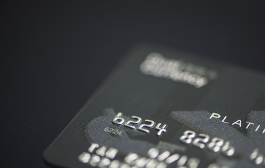 Credit card close up
