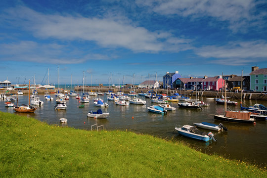 Aberaeron Harbour In Cardigan Bay, Wales, UK