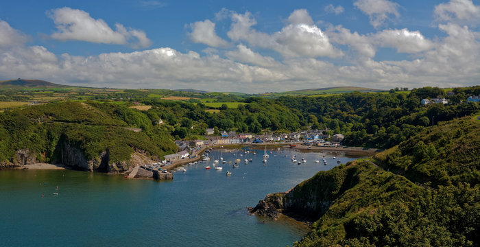Old Fishguard Harbour in Dyfed, Wales