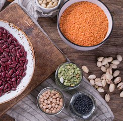 Various dry legumes