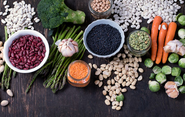 Organic Vegetables and legumes.