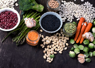 Organic Vegetables and legumes.