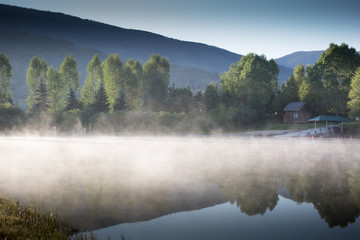 fog on lake