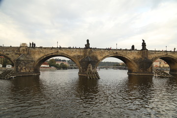 Fototapeta na wymiar Bridge Through River