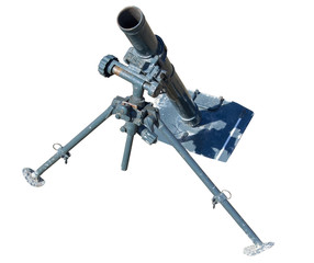  old German mortar on white