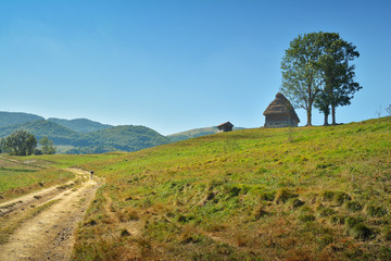 Fototapeta premium Old houses in the Apuseni Mountains