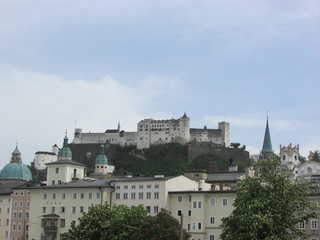 Fototapeta na wymiar Salzburg view with Hohensalzburg castle, Austria