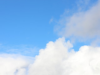 Naklejka na ściany i meble blue sky cumulus clouds