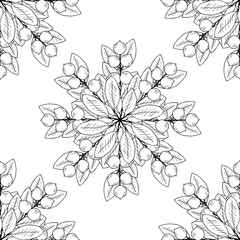 Tamanu tree, liner, seamless 3