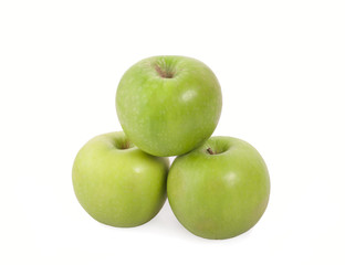 Green apple, isolated on white background