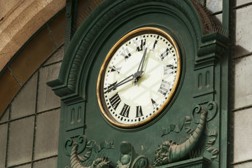 Porto, Old clock in Sao Bento railway station, Portugal 