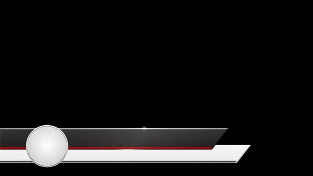 Logo Lower Third Alpha Channel Black Red White