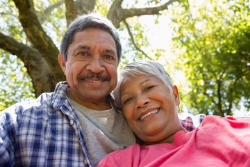 Senior couple taking a selfie