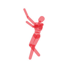 Silhouette of woman in the movement. Vector illustration EPS10