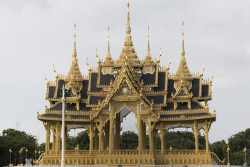 Barom Mangalanusarani Pavillian inside the Ananta Samakhom Throne Hall in Bangkok, Thailand. The Royal Reception Hall within Dusit Palace was built in 1915.