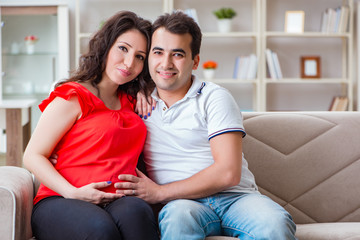 Young couple family expecting a baby