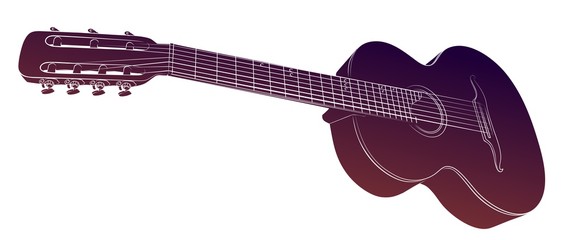 Obraz na płótnie Canvas Guitar sketch.