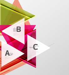 Color triangles background design