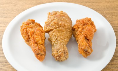 Fried Chicken Wings on A White Dish