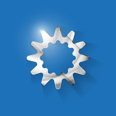 Abstract shiny icon for emblem, sign or logo. Vector illustration EPS10