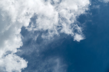 white cloudy and blue sky,