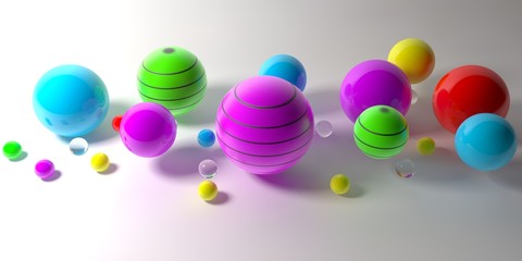 Abstract 3d shapes on background. 3d image. 3d rendering.