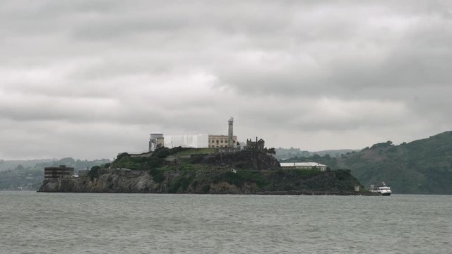The historical Alcatraz Island at San Francisco, United States