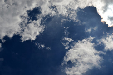 sky and sun with clouds