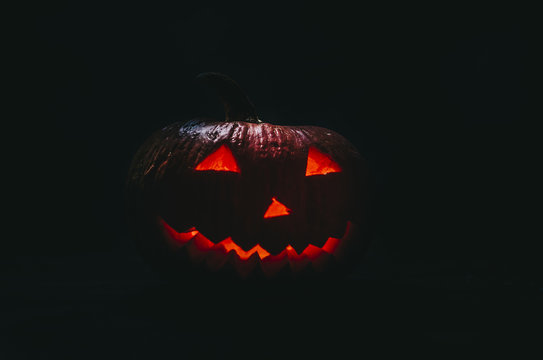Halloween Pumpkin In Dark