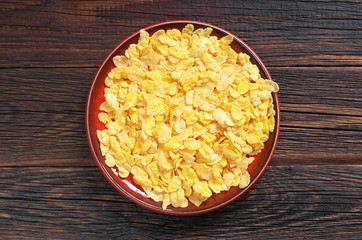 Corn flakes in plate